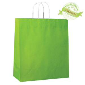 Torba Papierowa PREMIUM - Kolorowy Gładki Papier - Uchwyt skręcany PREMIUM - obrazek 2