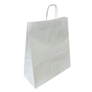 Torba Papierowa STANDARD PLUS - Biały gładki papier - Uchwyt skręcany STANDARD PLUS - obrazek 5
