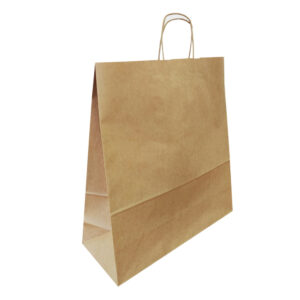 Torba papierowa STANDARD PLUS - Brązowy gładki papier - Uchwyt skręcany STANDARD PLUS - obrazek 1