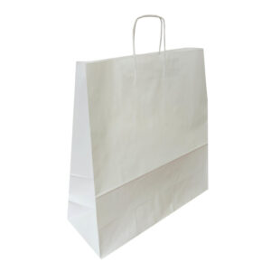 Torba Papierowa STANDARD PLUS - Biały gładki papier - Uchwyt skręcany STANDARD PLUS - obrazek 4