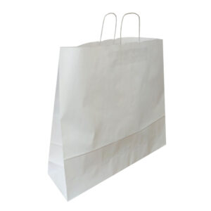 Torba Papierowa STANDARD PLUS - Biały gładki papier - Uchwyt skręcany STANDARD PLUS - obrazek 3