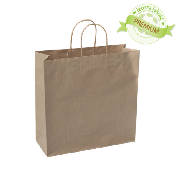 Torba Papierowa Eko Brązowa z Logo Nadrukiem PREMIUM od Producenta