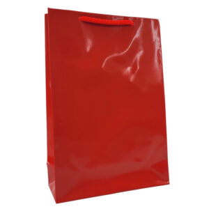Torby papierowe Laminowane Premium 17x7x25 cm (A5) - CZERWONE - 10 szt. - obrazek 1