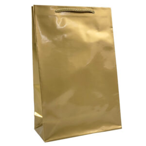 Torby papierowe Laminowane Premium 17x7x25 cm (A5) - ZŁOTE - 10 szt. - obrazek 1