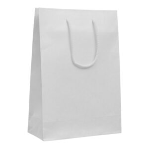 Torby papierowe Kraft PRESTIGE 24x9x32 cm (A4) - BIAŁE - 10 szt. - obrazek 1
