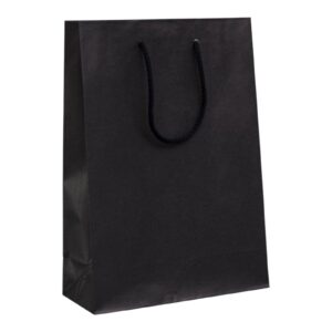 Torby papierowe Kraft PRESTIGE 24x9x32 cm (A4) - CZARNA - 10 szt. - obrazek 1