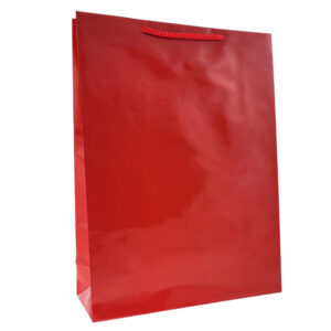 Torby papierowe Laminowane Premium 24x9x32 cm (A4) - CZERWONE - 10 szt. - obrazek 1