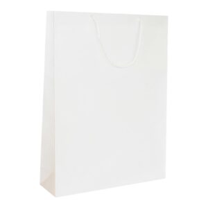 Torby papierowe Kraft PRESTIGE 30x9x40 cm (A3) - BIAŁE - 10 szt. - obrazek 1