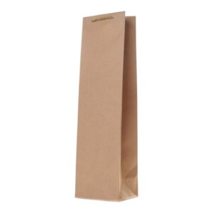 Torby papierowe na Wino Papier Kraft PRESTIGE 11x9x40 cm - BRĄZ - 10 szt. - obrazek 1