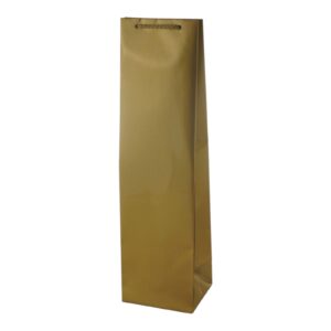 Torby papierowe Laminowane Premium 11x9x40 cm (Butelka) - ZŁOTE - 10 szt. - obrazek 1